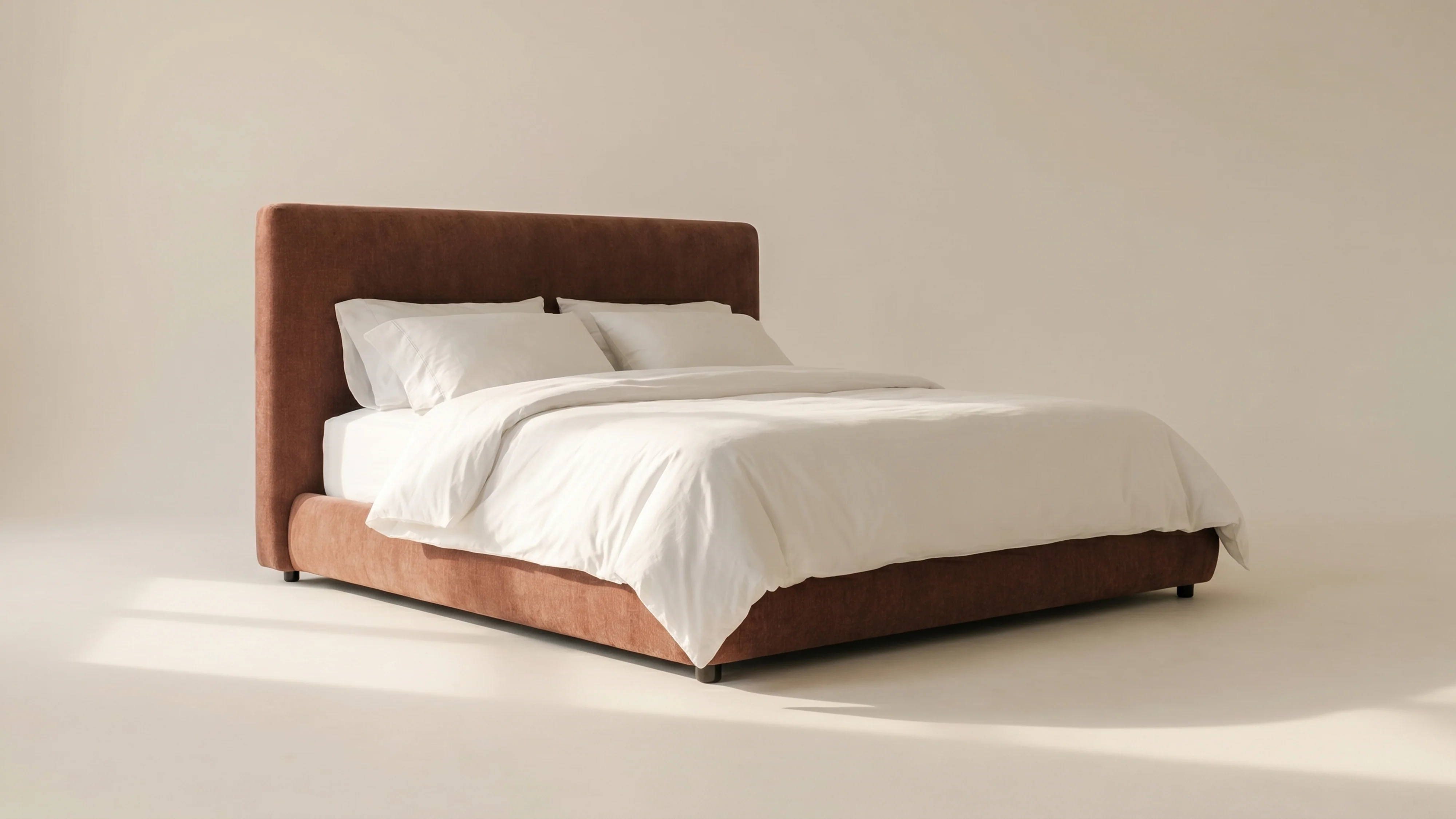 Dream Storage Bed With Tall Headboard, Queen, Toffee