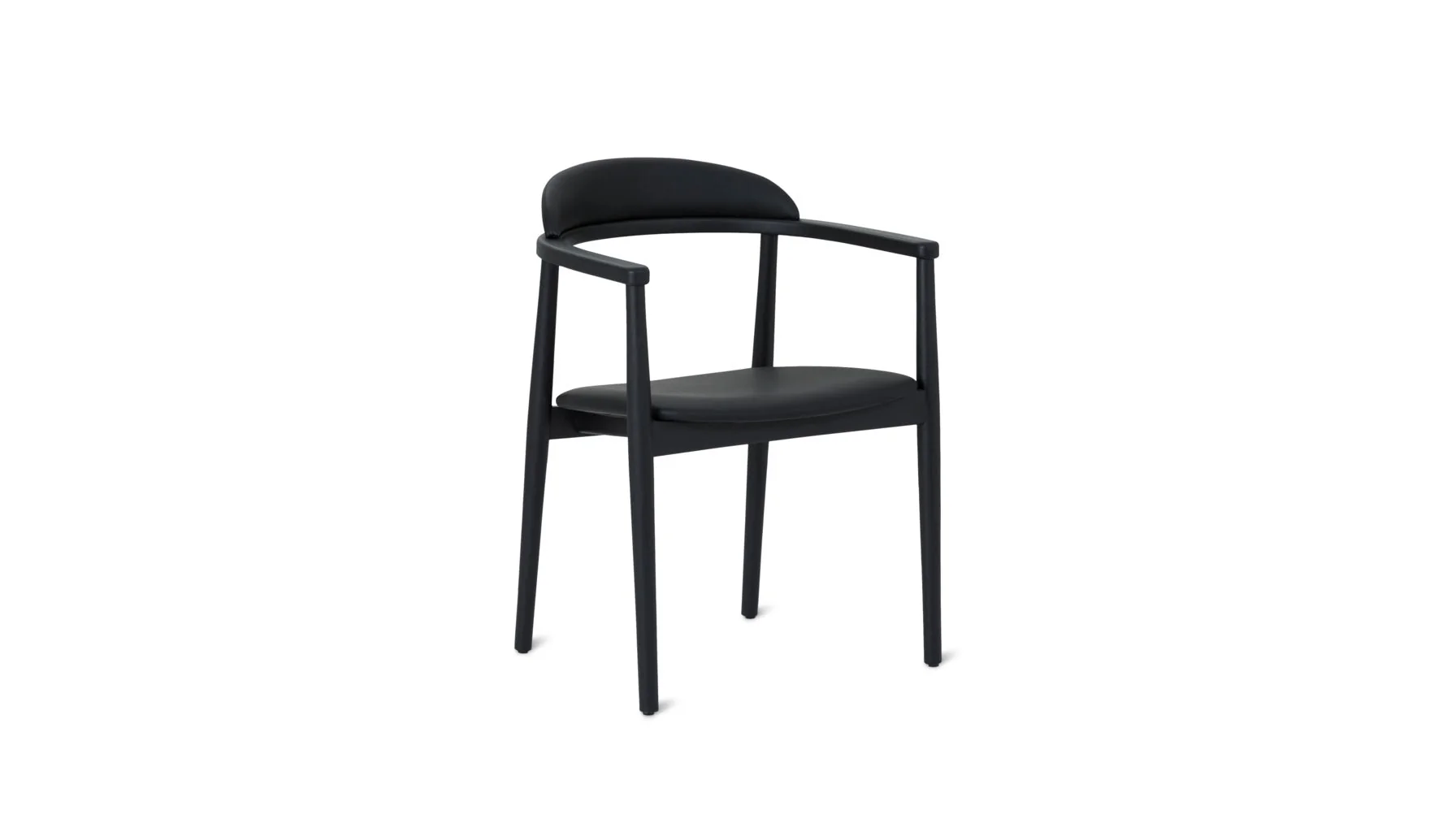 Count On Me Dining Chair, Black Oak, Black Seat