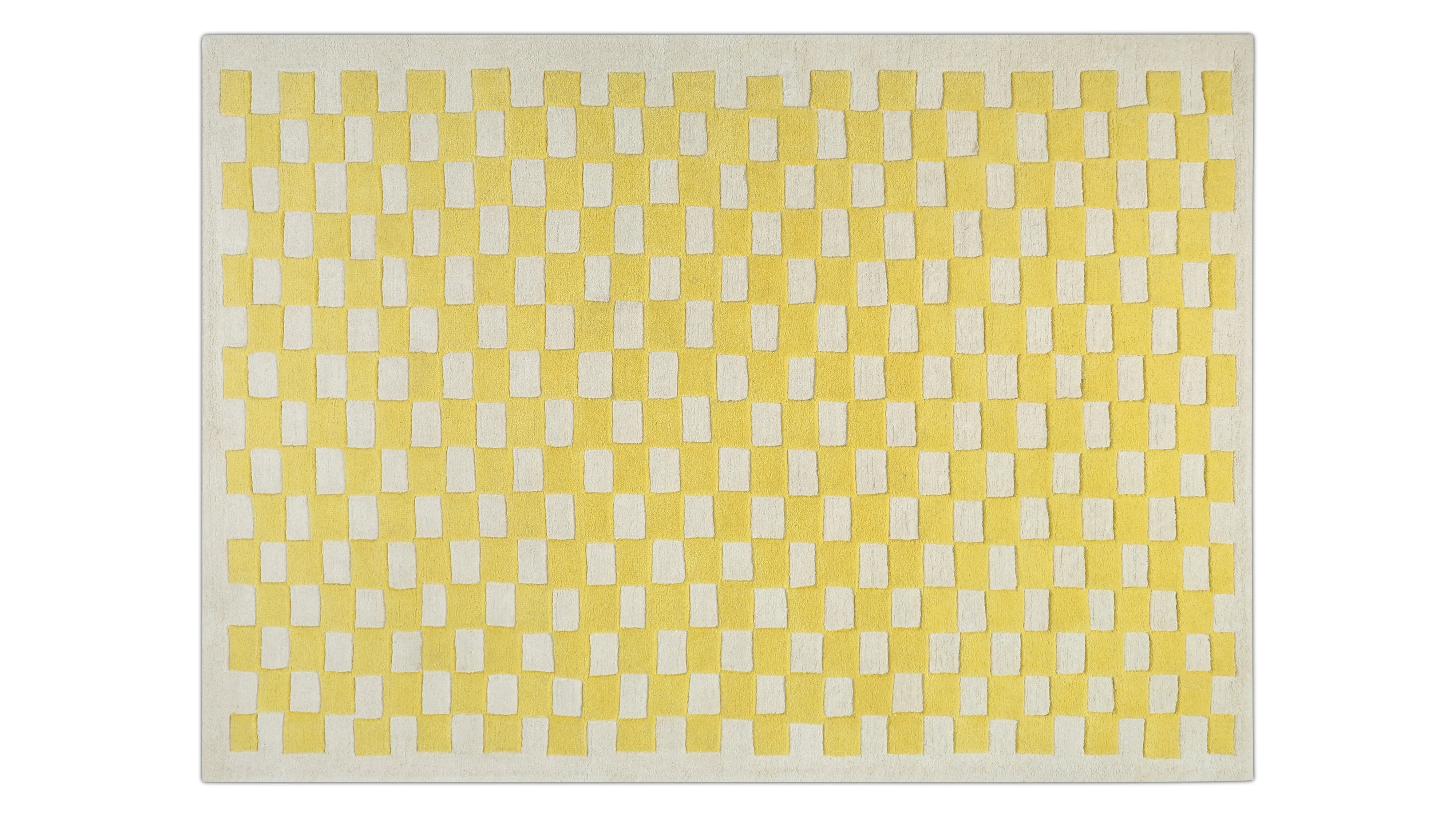 Checkers Rug x Scott Sueme, 5x7, Sunshine