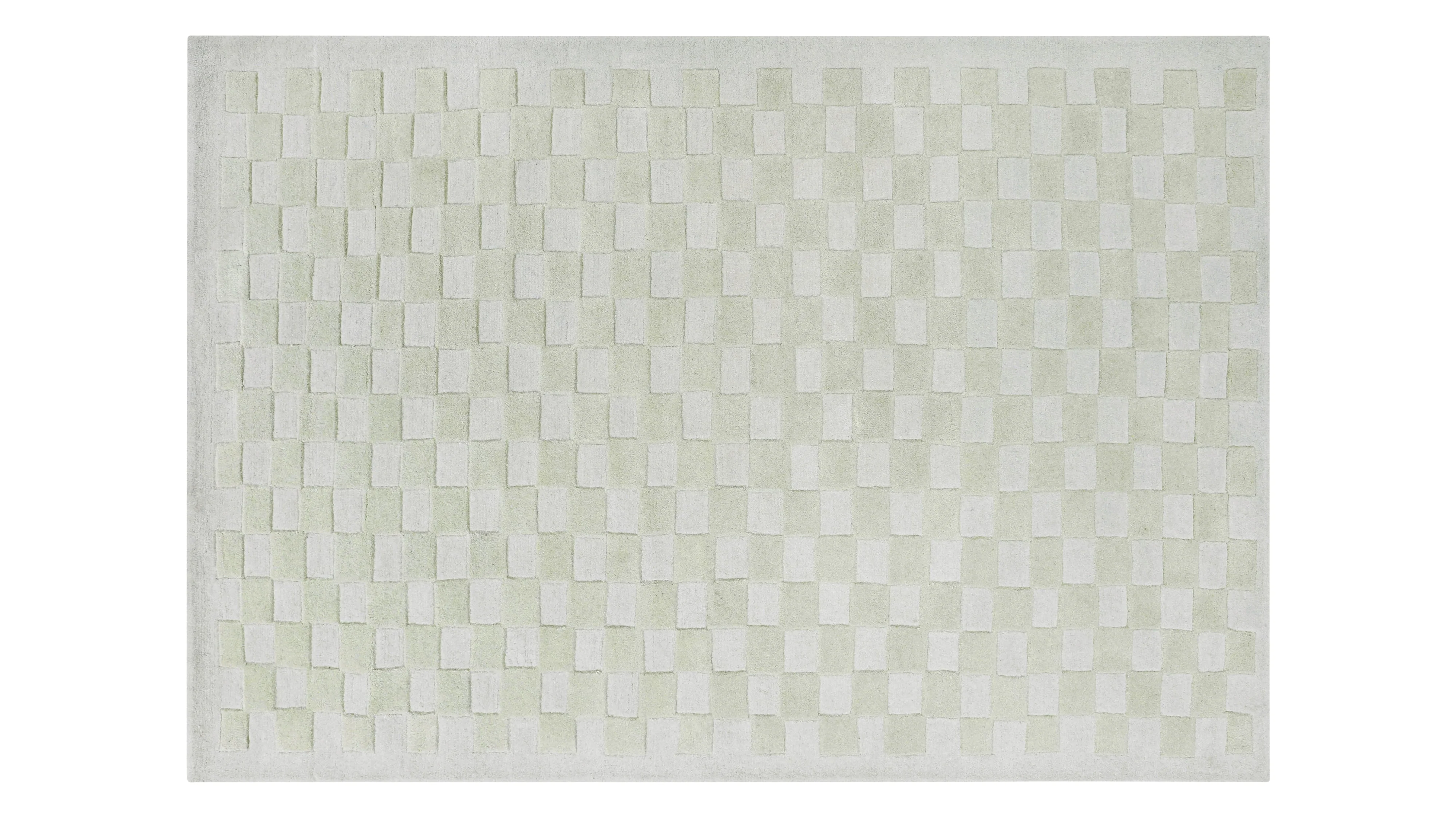 Checkers Rug x Scott Sueme, 5x7, Aloe