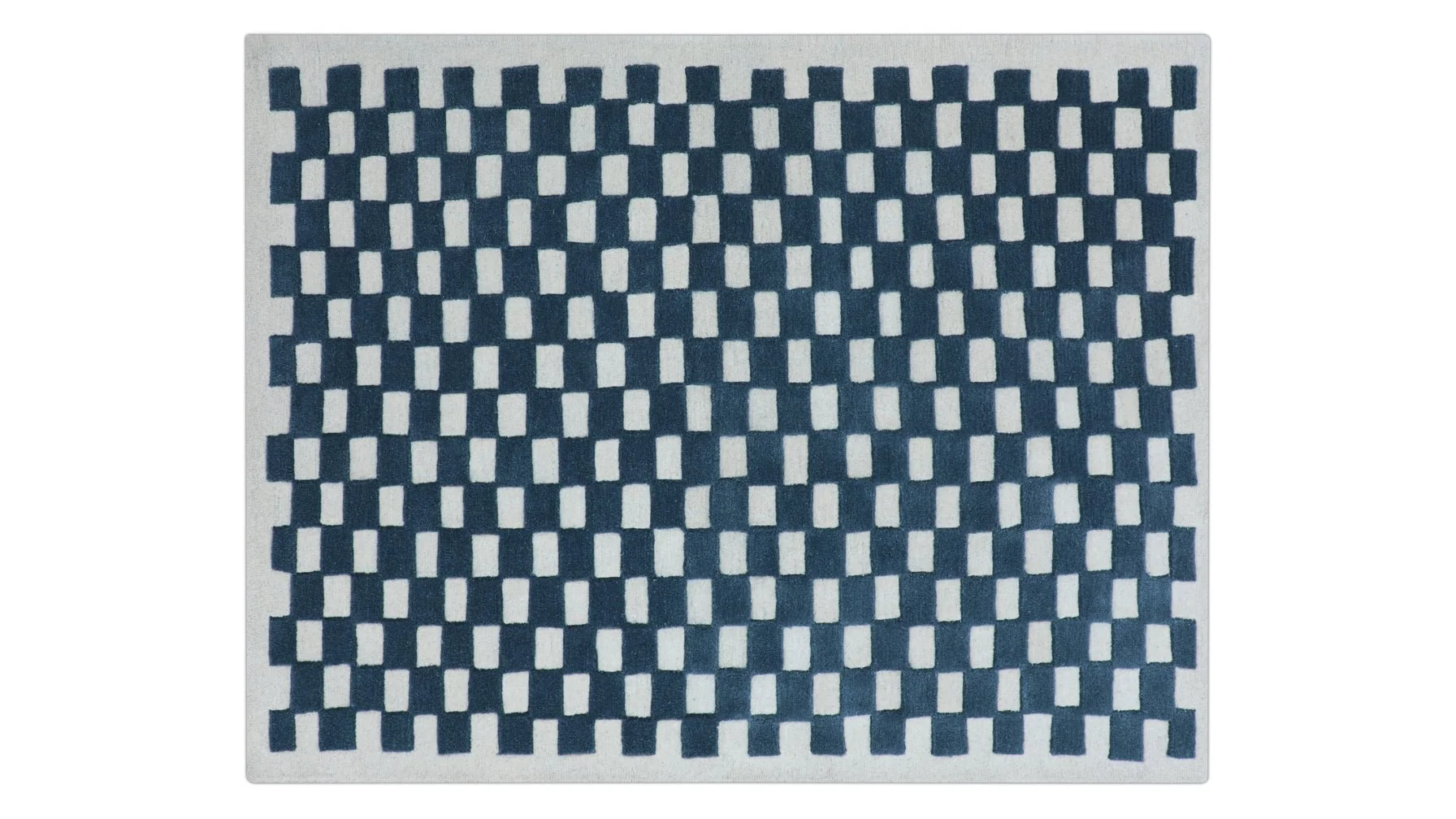 Checkers Rug x Scott Sueme, 5x7, Teal