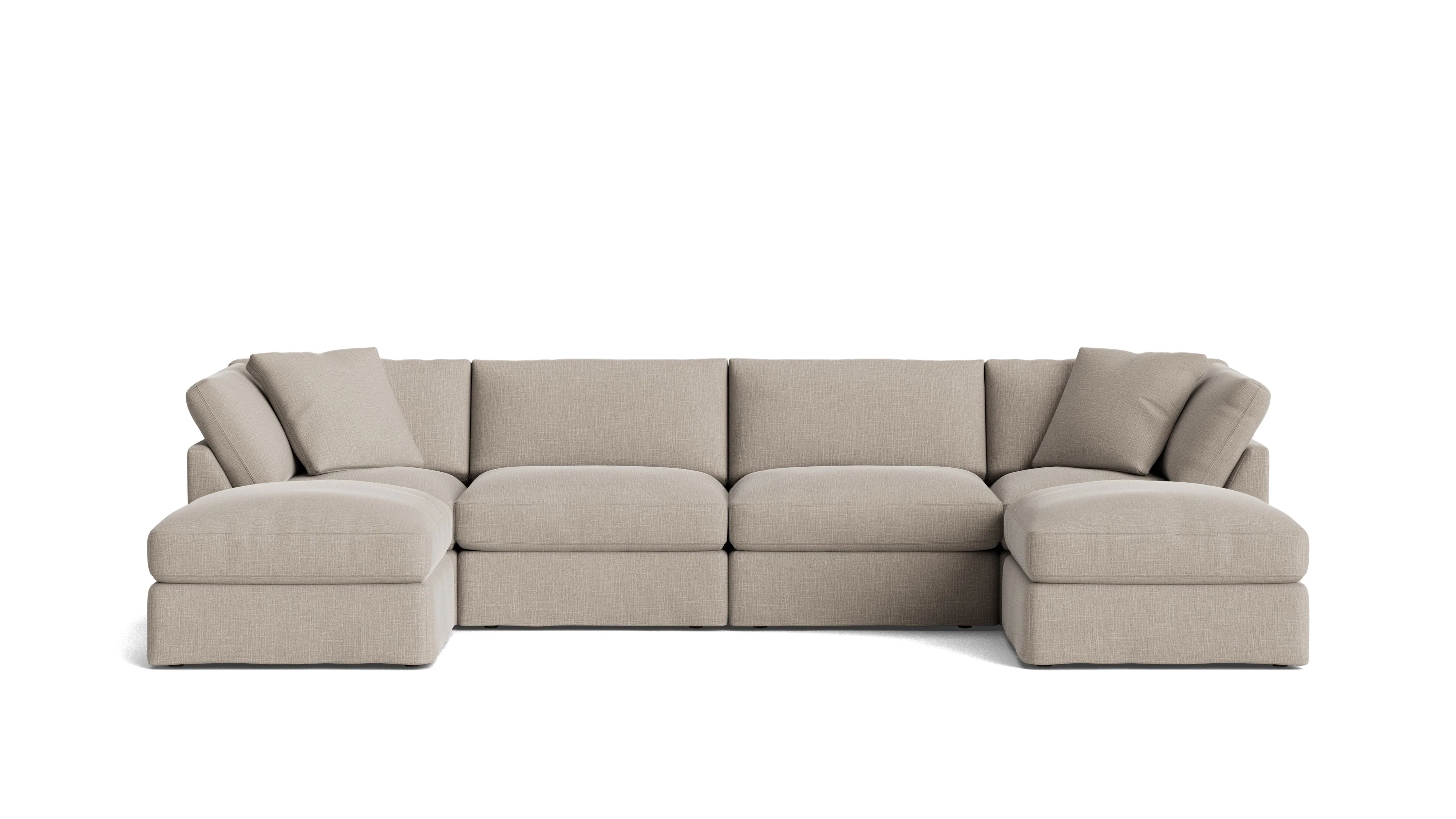 Get Together? 6-Piece Modular U-Shaped Sectional, Standard, Light Pebble